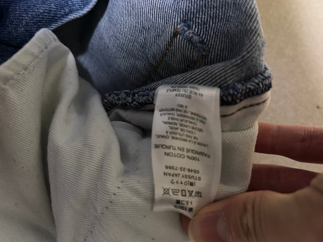 스투시 월드와이드 빅 올 진 스톤워시 28 상품이미지5