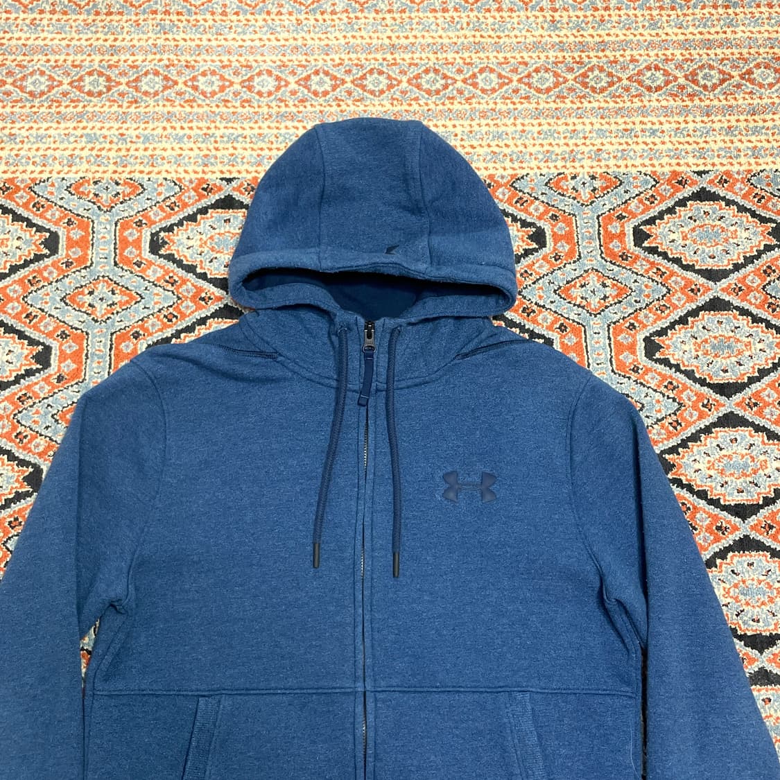 언더아머 블루 기모 후드집업 여성S 상품이미지2