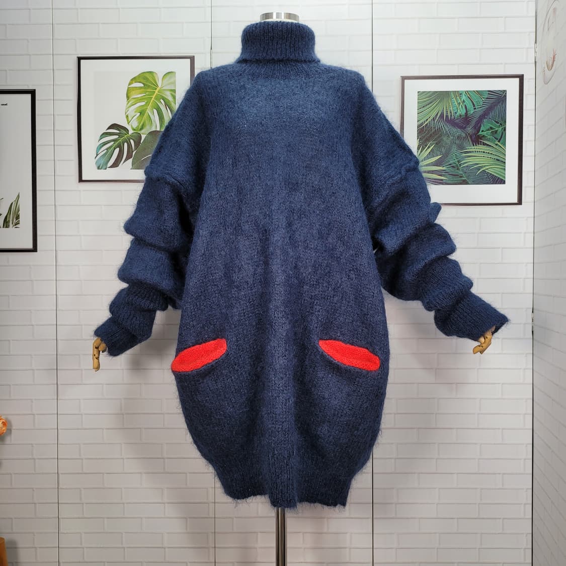 메종 마르지엘라 오버사이즈 터틀넥 모헤어 니트 스웨터  S사이즈 새상품급 상품이미지1