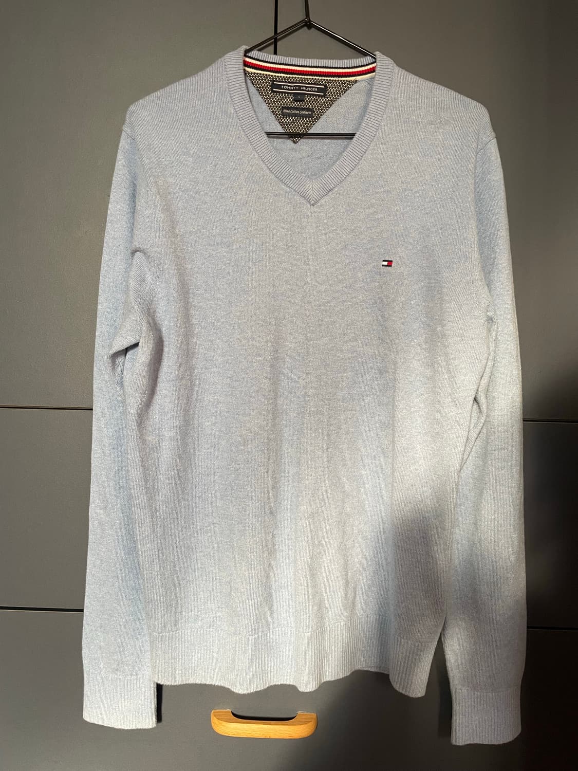 Tommy Hilfiger 브이넥 캐시머어 코튼 구름 니트 상품이미지2