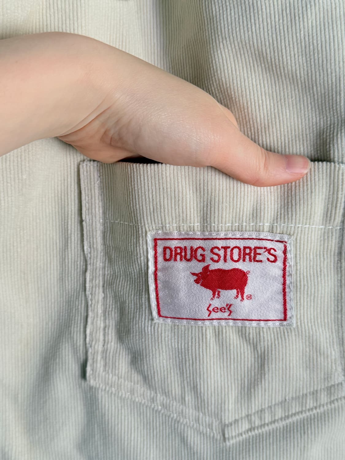 드럭스토어 코듀로이 가방 상품이미지1