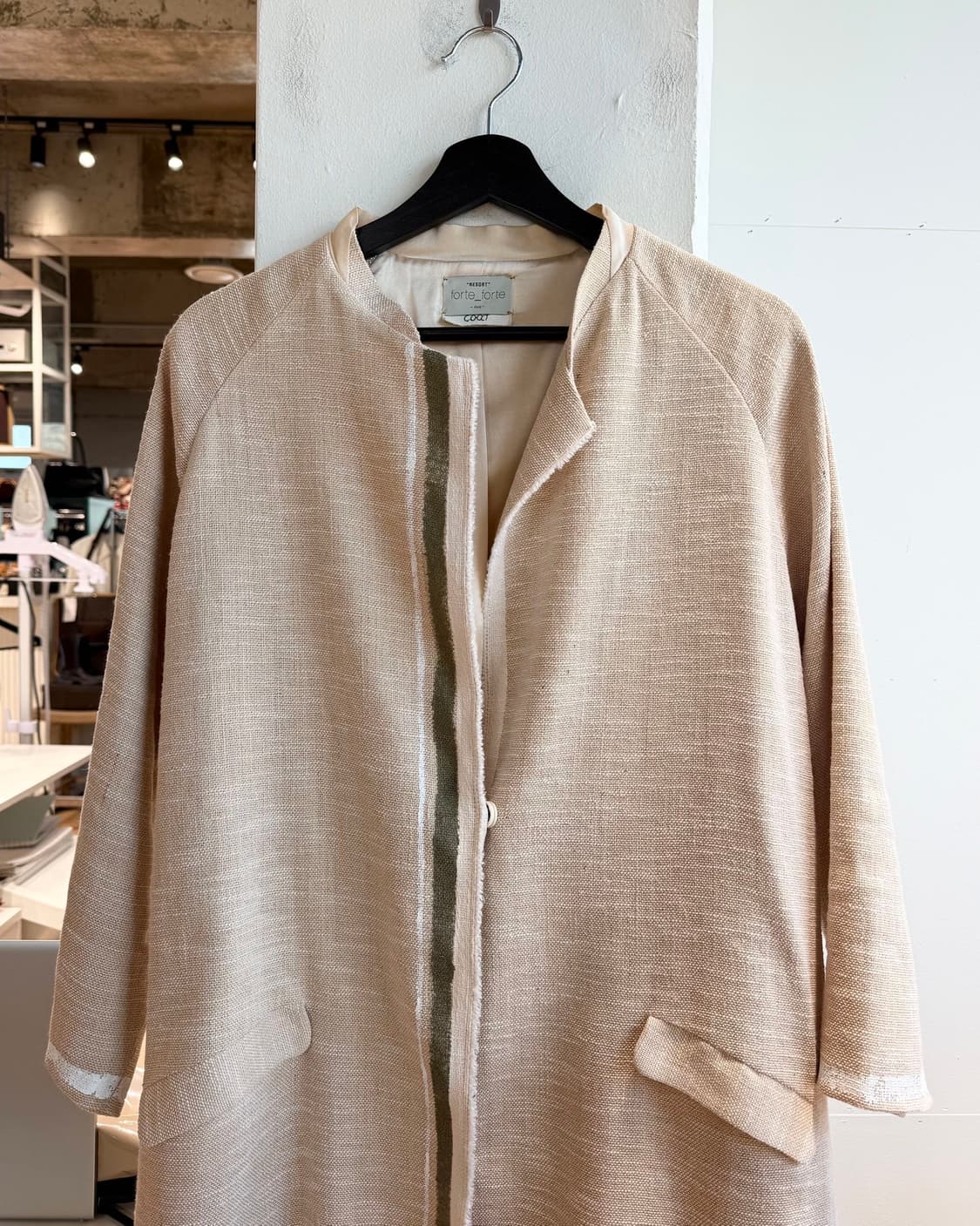 포르테 포르테 베이지 린넨 논라카 자켓  상품이미지2