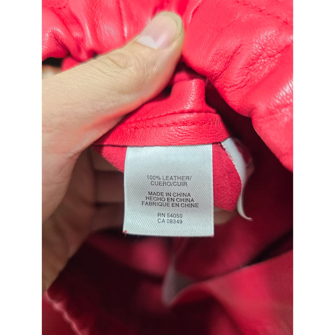 앤클라인 여성 레드 양가죽 자켓 S 상품이미지3