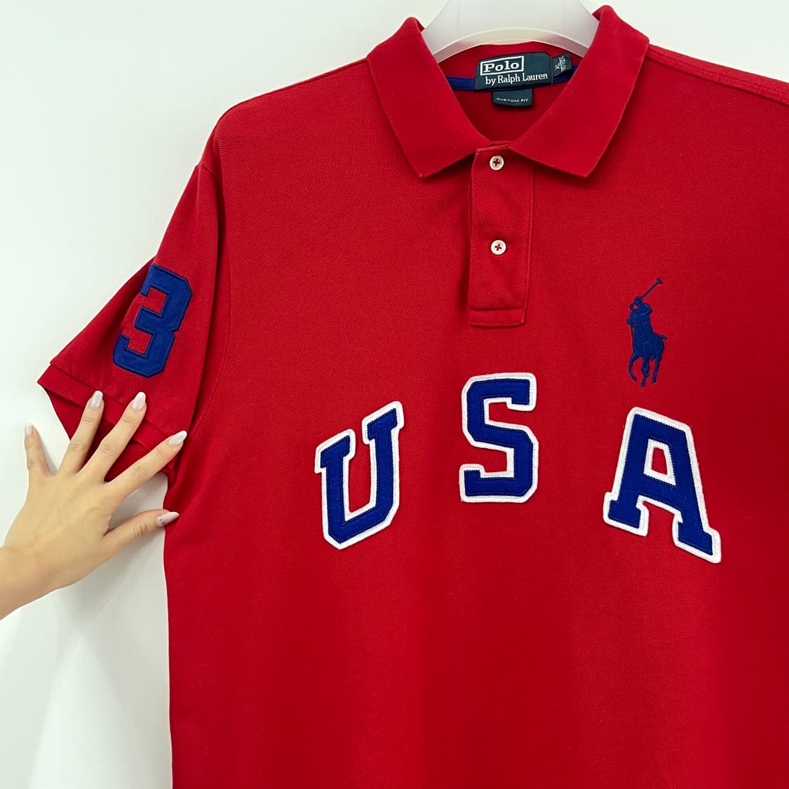 폴로 랄프로렌 빅포니 USA 럭비 카라 반팔 티셔츠 105 상품이미지4