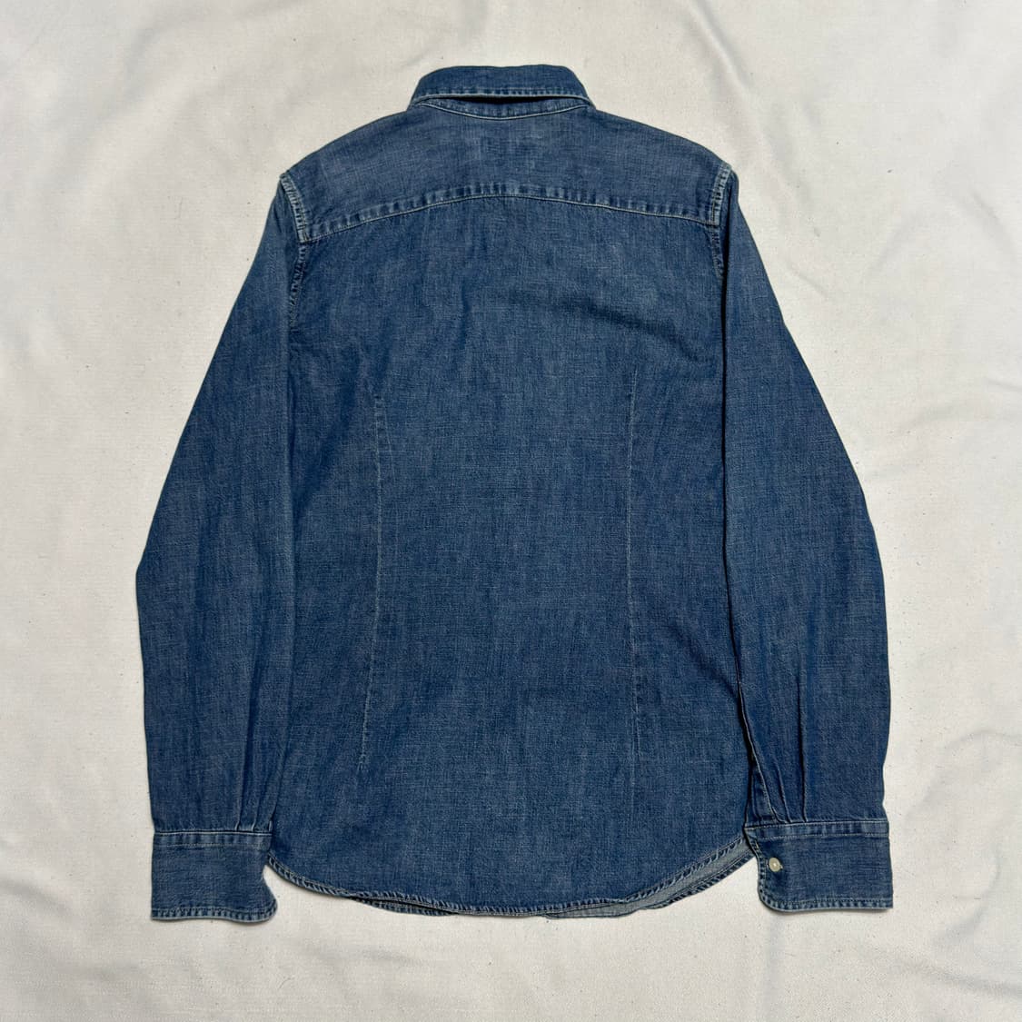 M 여성용 폴로랄프로렌 커스텀 핏 청색 셔츠 상품이미지3