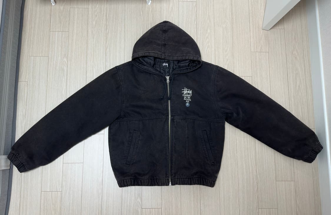 스투시 캔버스 인슐레이티드 워크 자켓 블랙 상품이미지1