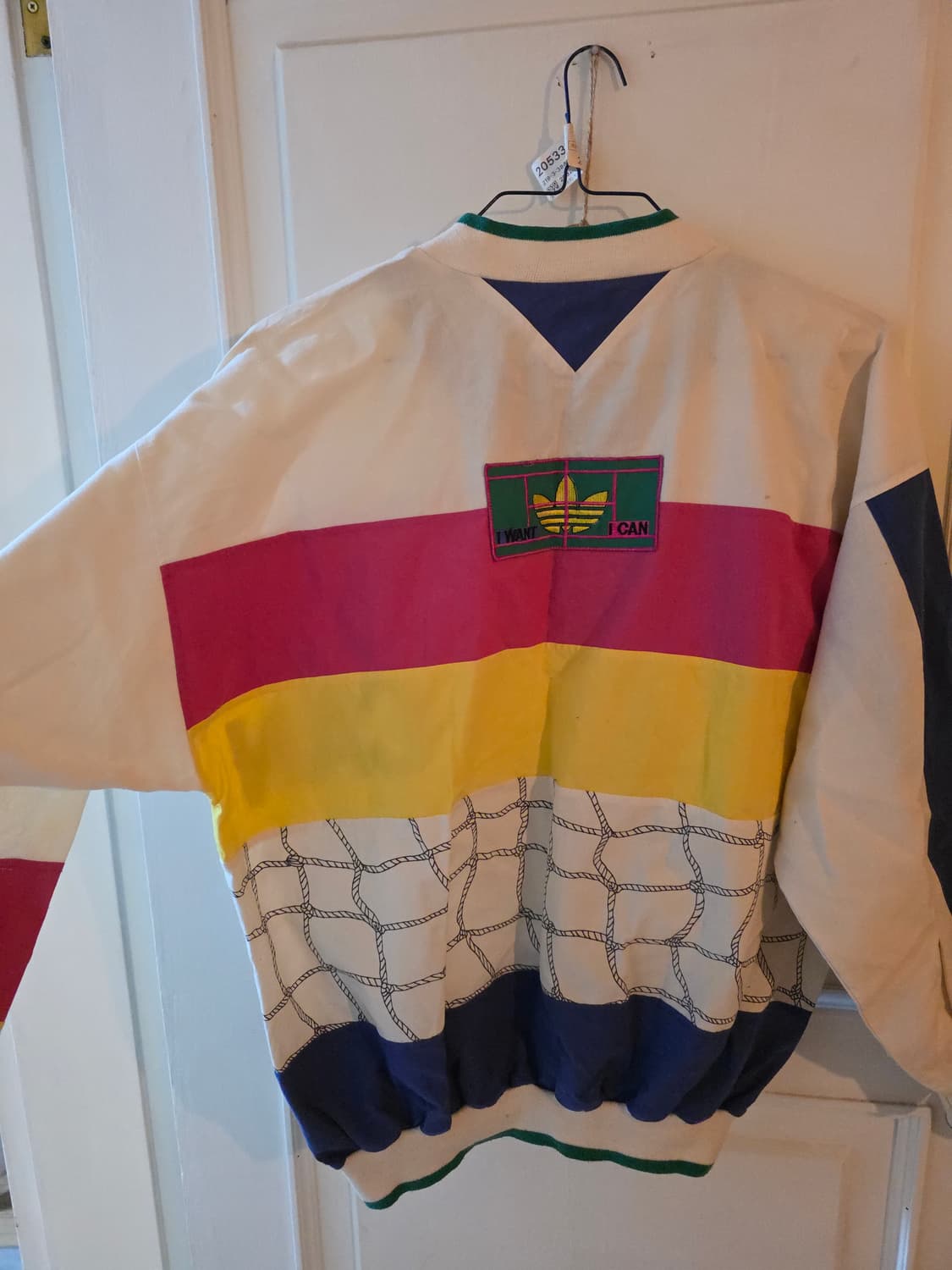 90'빈티지아디다스 "I WANT I CAN" 올드스쿨 아노락 상품이미지4