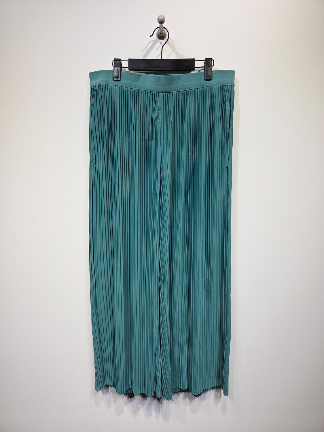 COS 코스 민트색 플리츠 와이드 팬츠_L 상품이미지2