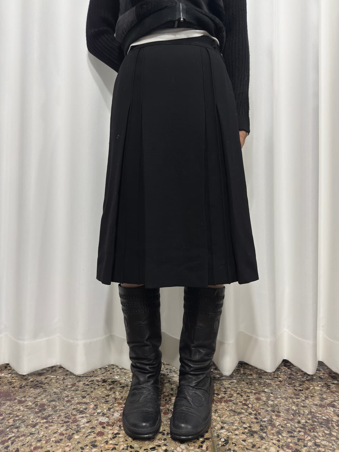 pleats midi skirt 상품이미지1