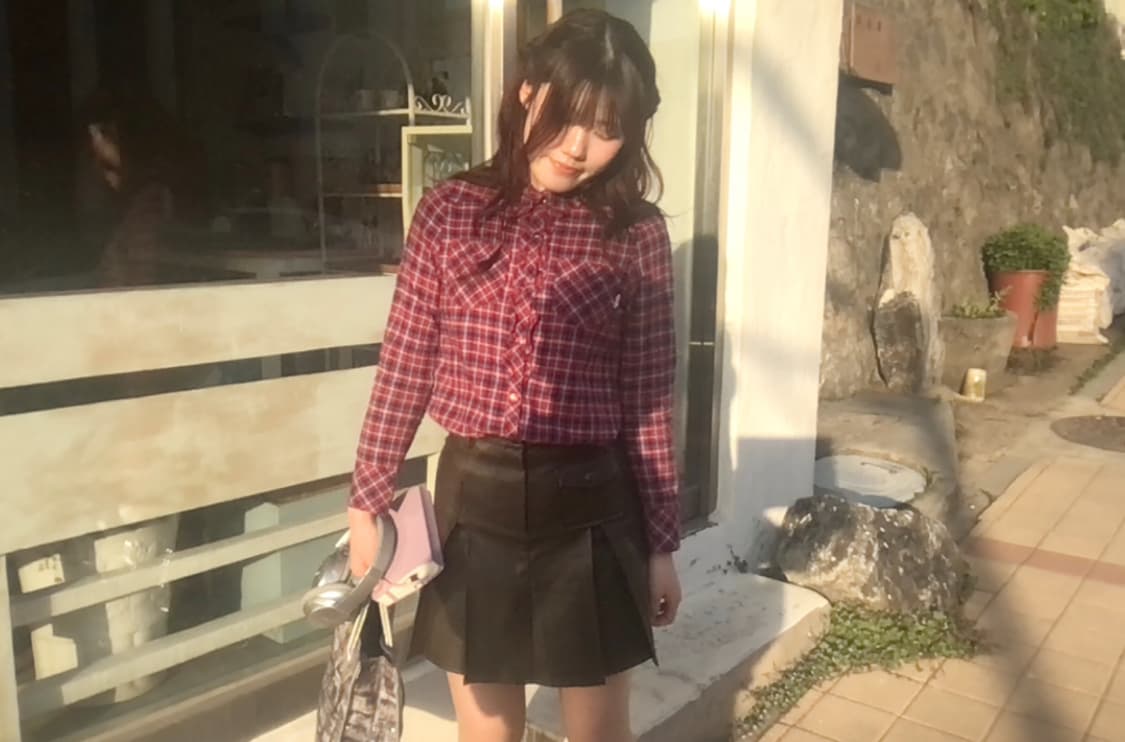 메조피아노 체리크레페 러블리셔츠🎹 상품이미지4
