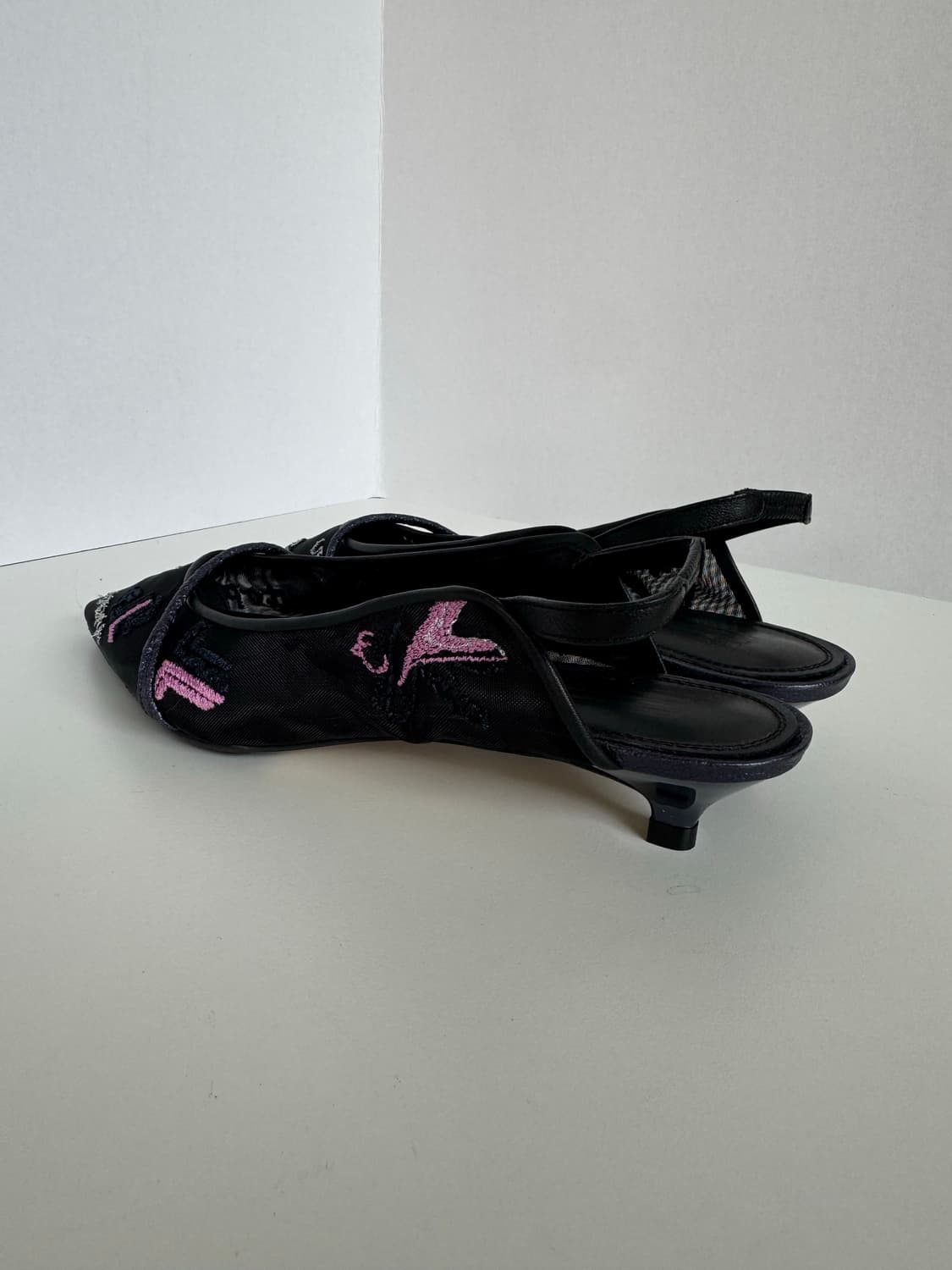 [Lanvin] 랑방 컬렉션 시스루 메쉬 자수 슬링백 상품이미지9