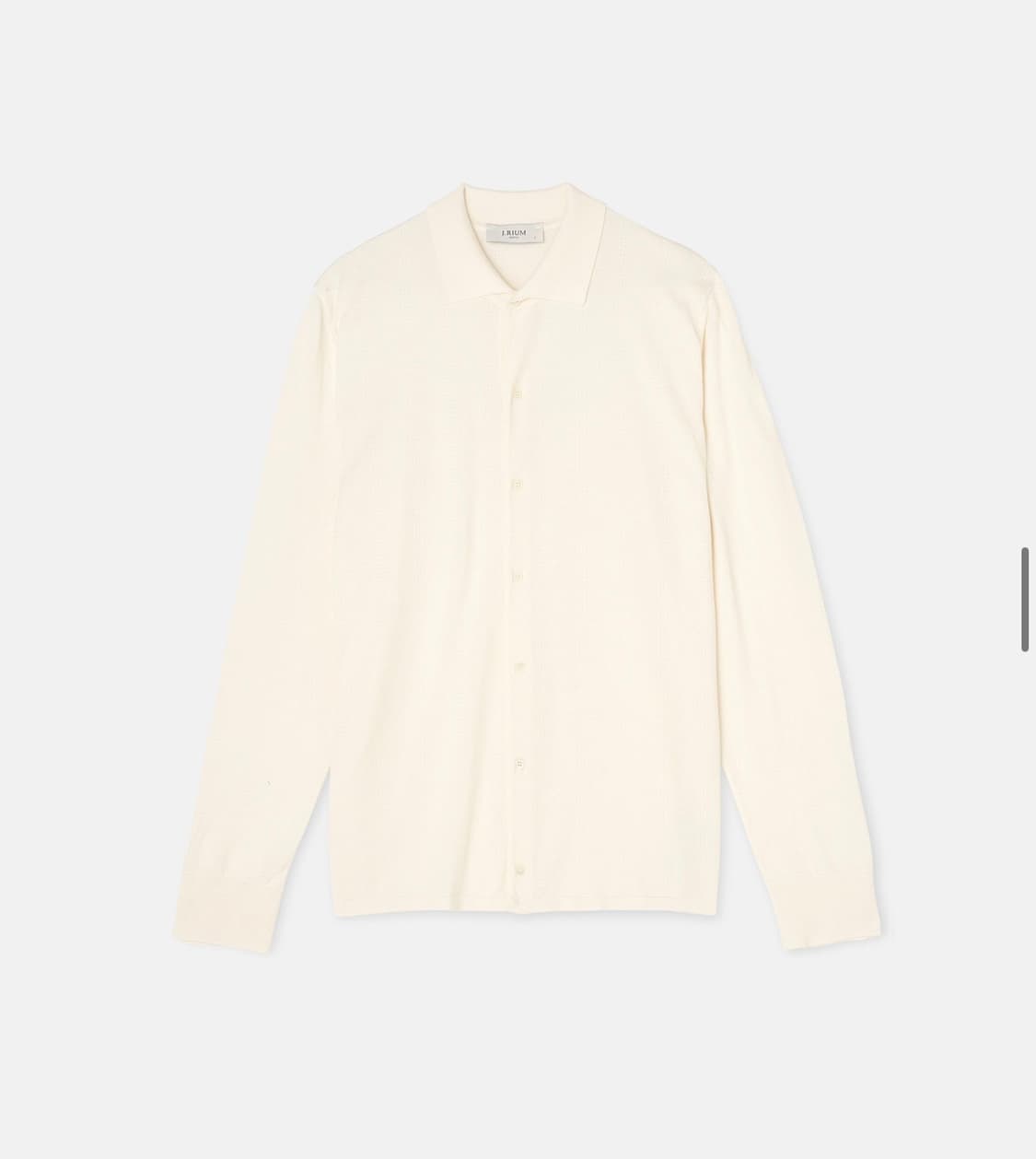 [새상품] 제이리움 코튼 버튼업 니트 셔츠 아이보리 XL 상품이미지3