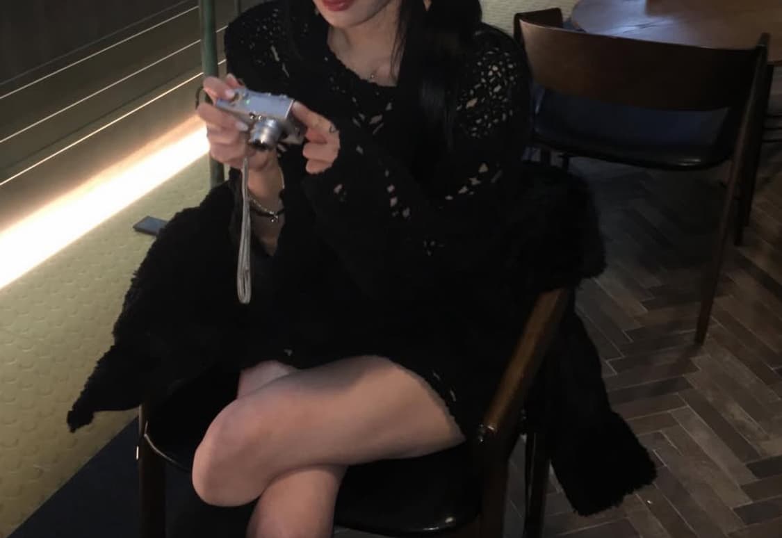 오픈와이와이 아가일 포인텔 풀오버 니트 블랙 상품이미지2