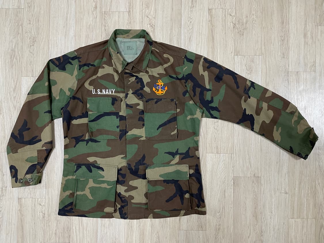 100~105) 80s 미군 앵커자수 BDU 우드랜드(RRL&폴로&LVC 상품이미지3