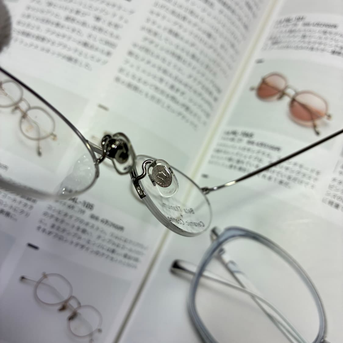 SANTA MONICA 산타모니카 티타늄 실버 반무테 일본 안경 상품이미지7