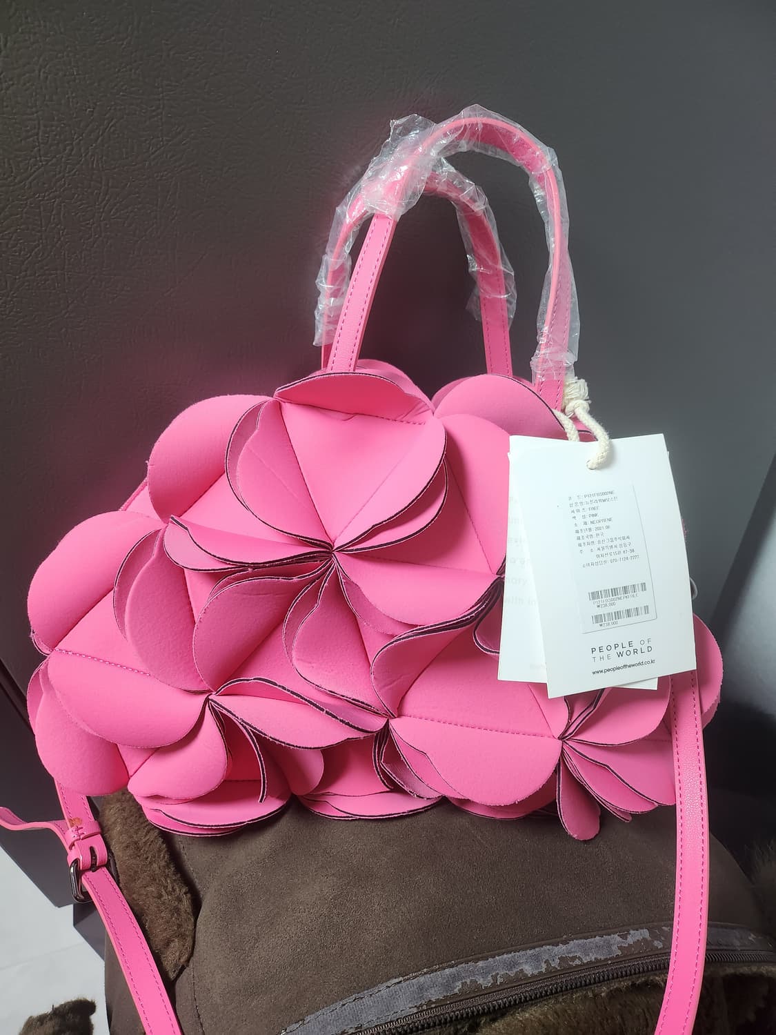 (새상품) PEPLE OF THE WORLD 플라워 보스턴백 상품이미지1