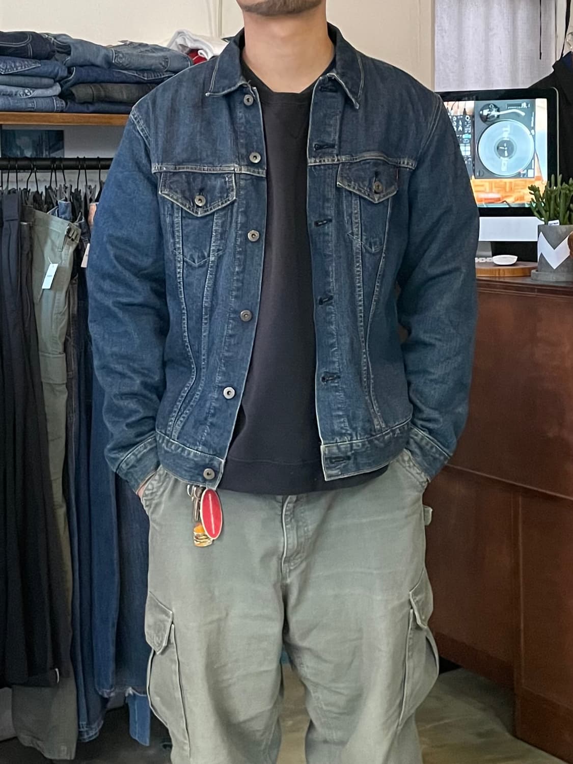 90s~00s made in japan EDWIN 블랭킷 데님 자켓 XL 상품이미지2