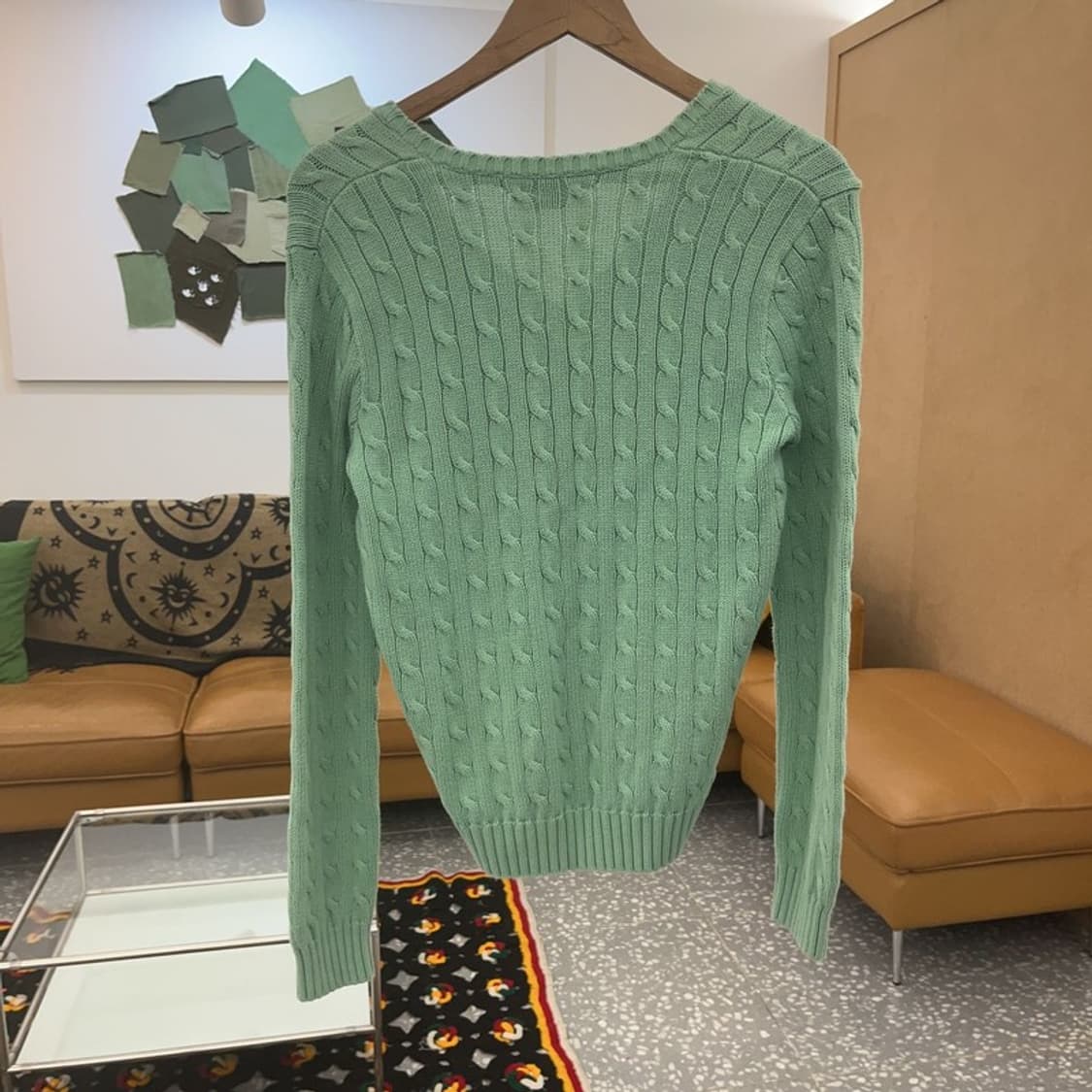 폴로 랄프로렌 폭닥 메로나민트 여리 꽈배기 니트 L C07767 상품이미지4