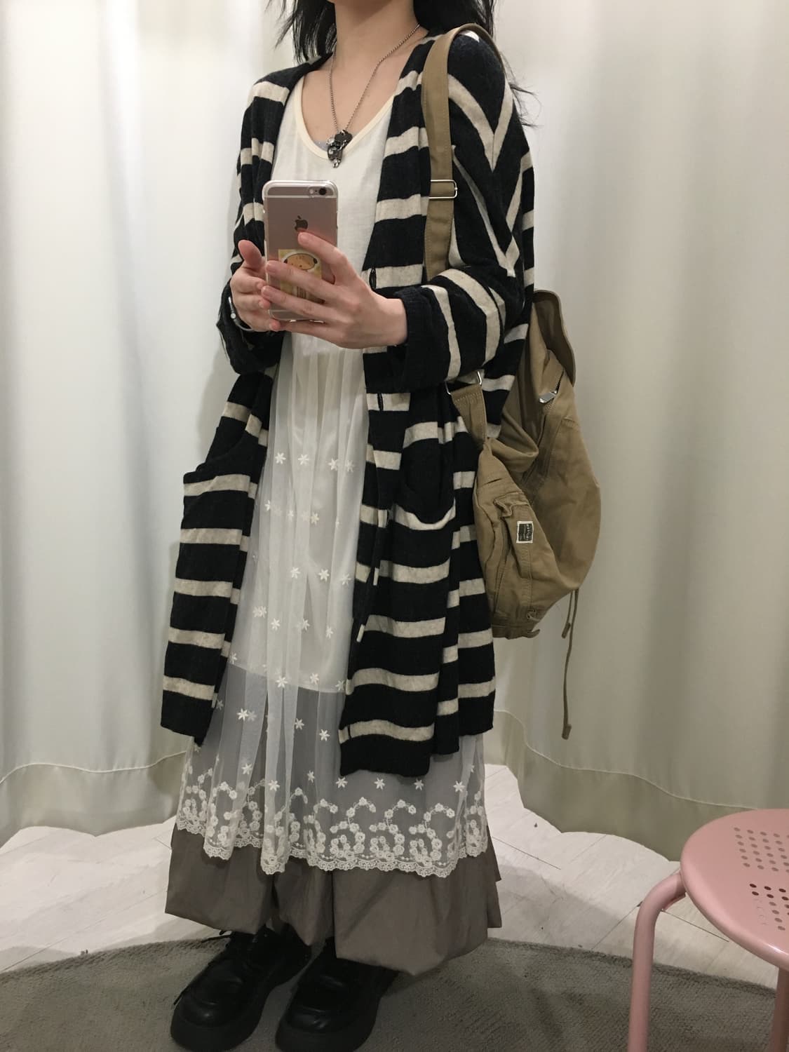 Stripe long cardigan 상품이미지1