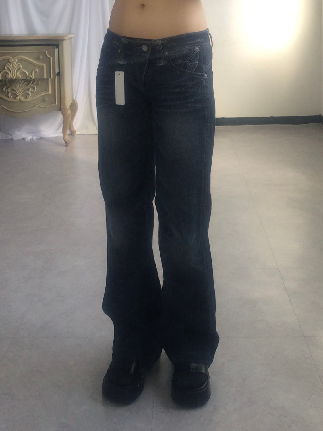 Back pocket point denim pants 상품이미지8