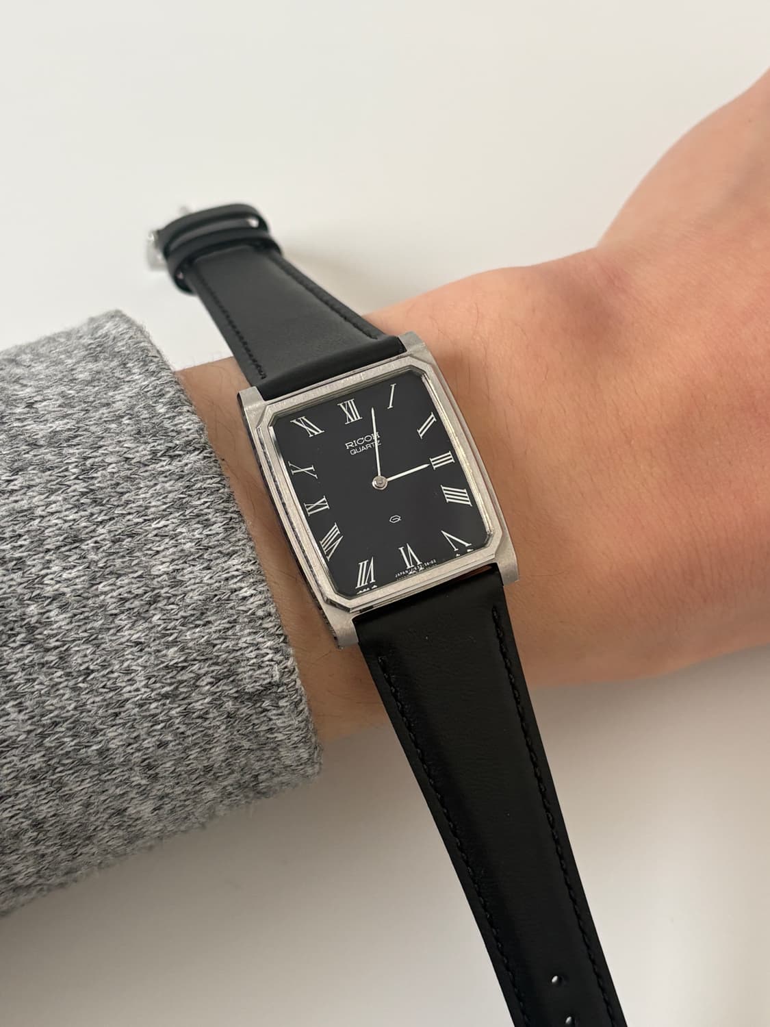 1980s Navy Dial Roman Tank Riquartz 상품이미지10