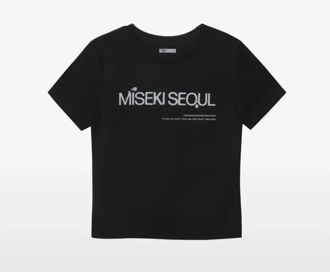 미세키서울 Logo short sleeves BLACK 상품이미지2