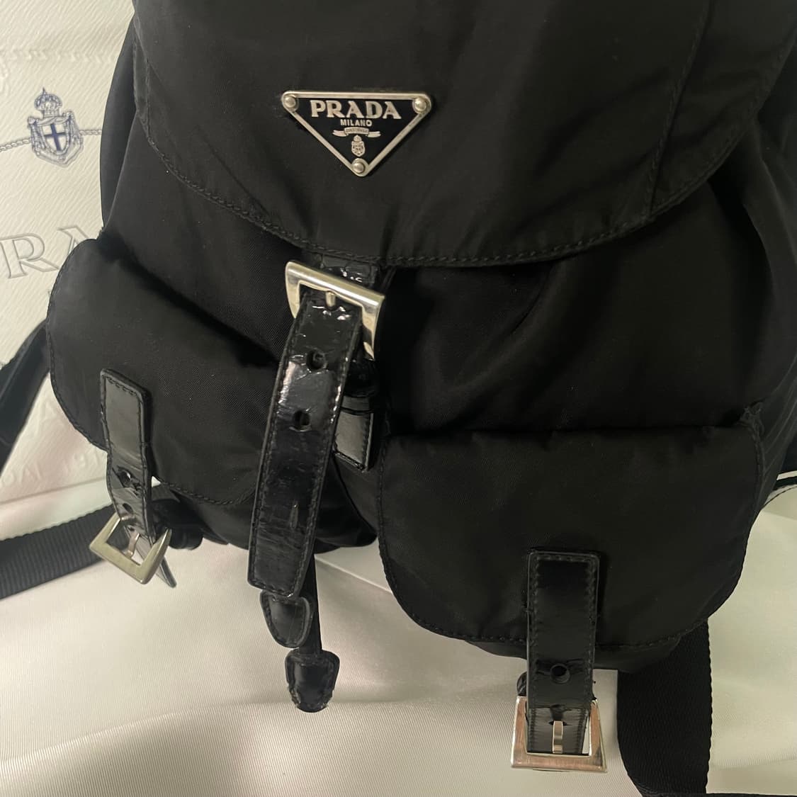 프라다 블랙 포코노 리나일론 백팩 상품이미지4