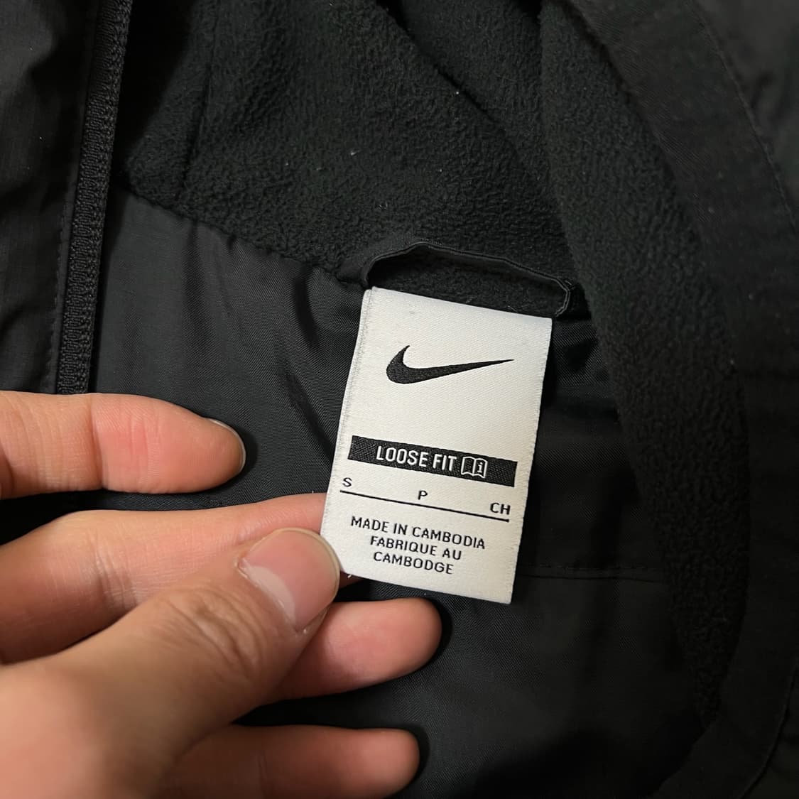 나이키 스우시 후드 경량 롱패딩 S/90  상품이미지5