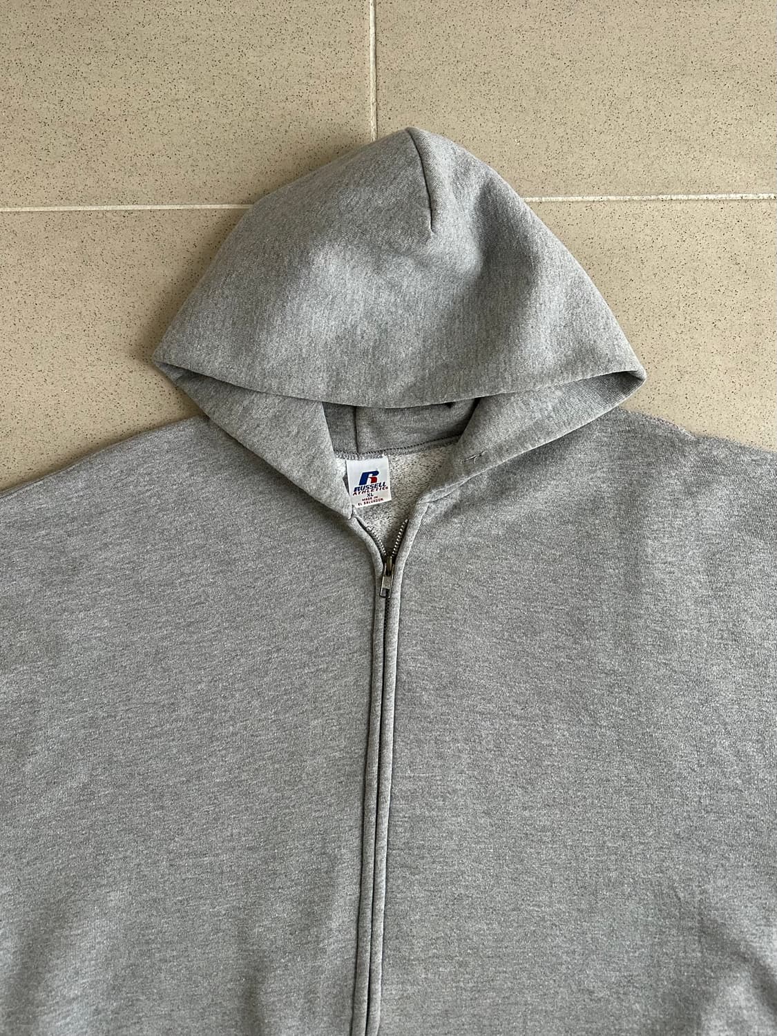 00s 빈티지 러셀 후드집업 그레이 XL 상품이미지4