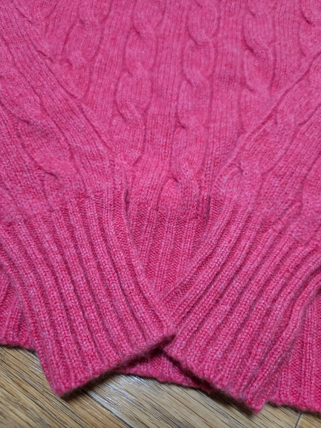 폴로 랄프로렌 브이넥 울 케이블 니트 상품이미지3