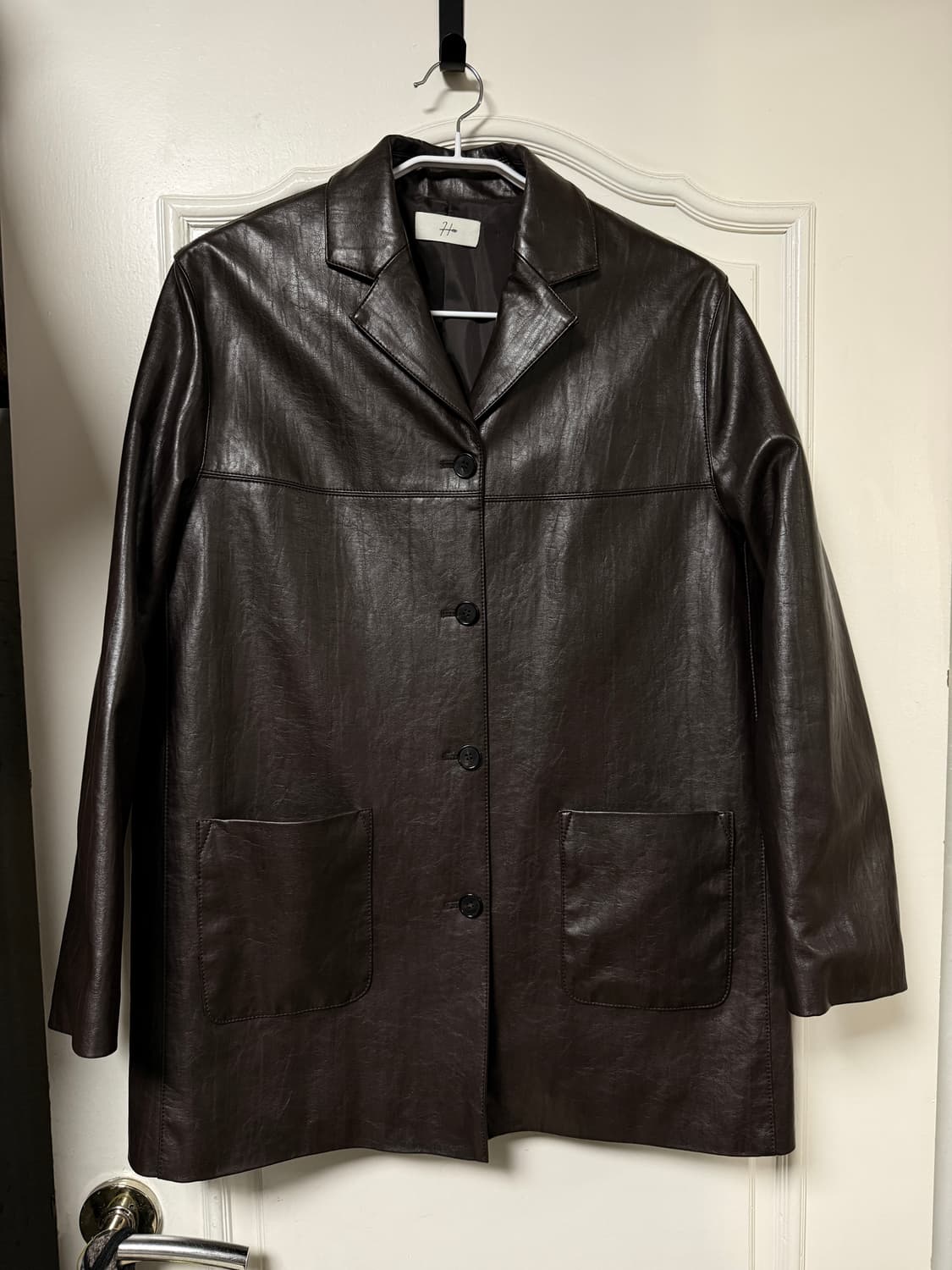 헤즈 hess 클래식 싱글 레더 자켓 레드브라운 상품이미지5