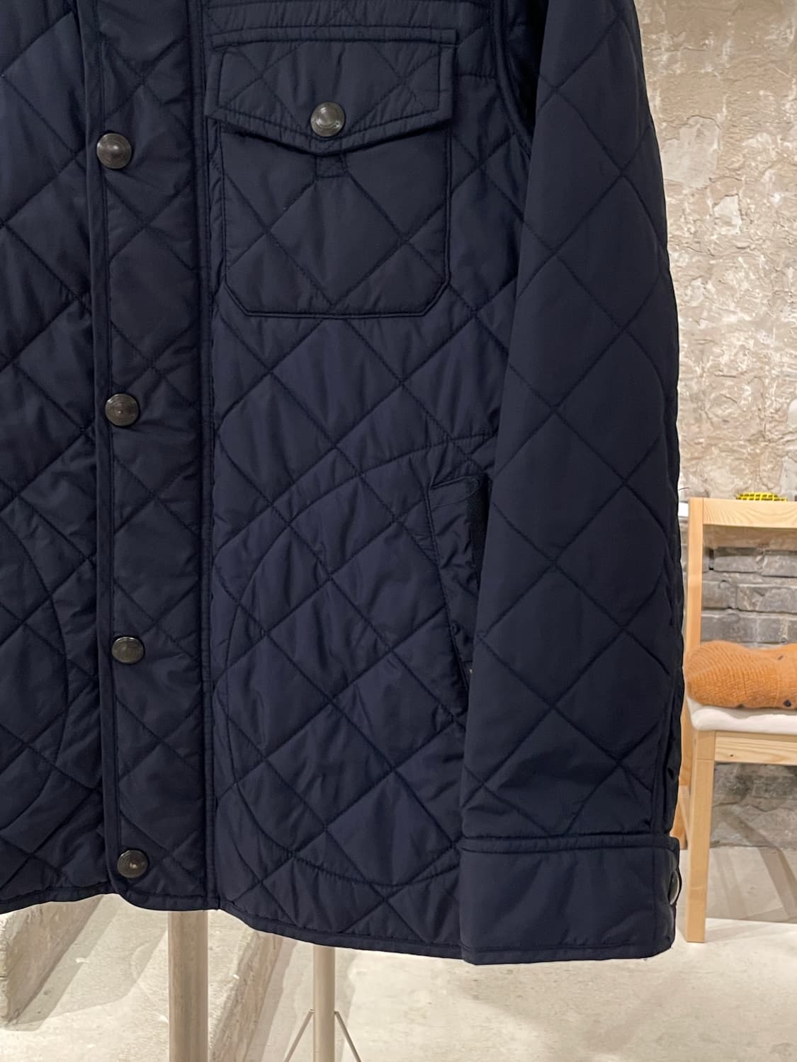 폴로 랄프로렌 딥 네이비 싱글 포켓 나일론 퀼팅 자켓 상품이미지5