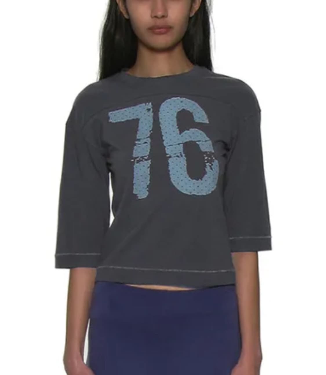 파르티멘토우먼 76 프린티드 풋볼 티 차콜m 상품이미지1