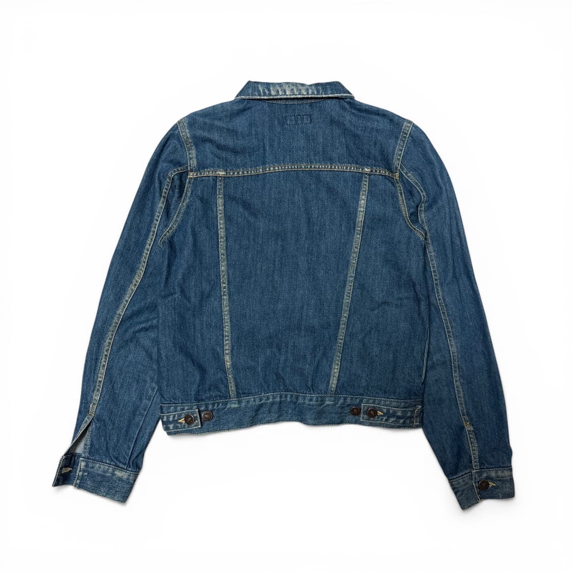 Vintage Washed Denim Trucker Jacket 상품이미지3