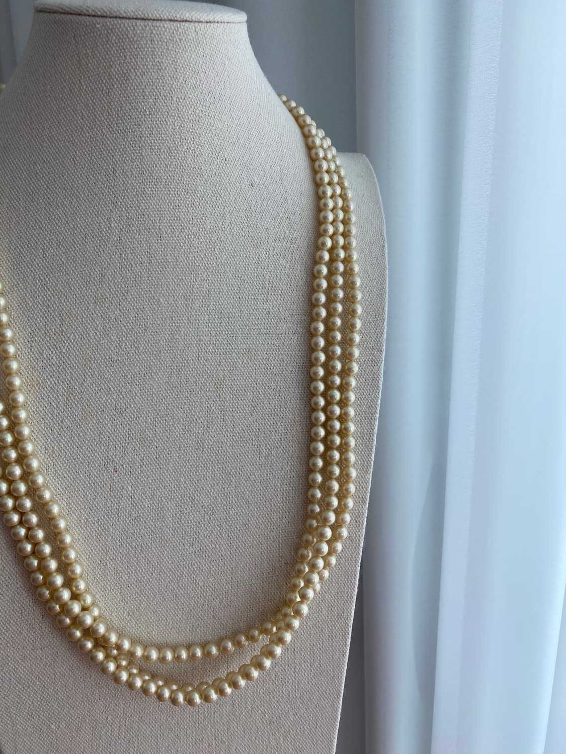 모조진주 3줄 목걸이 상품이미지3