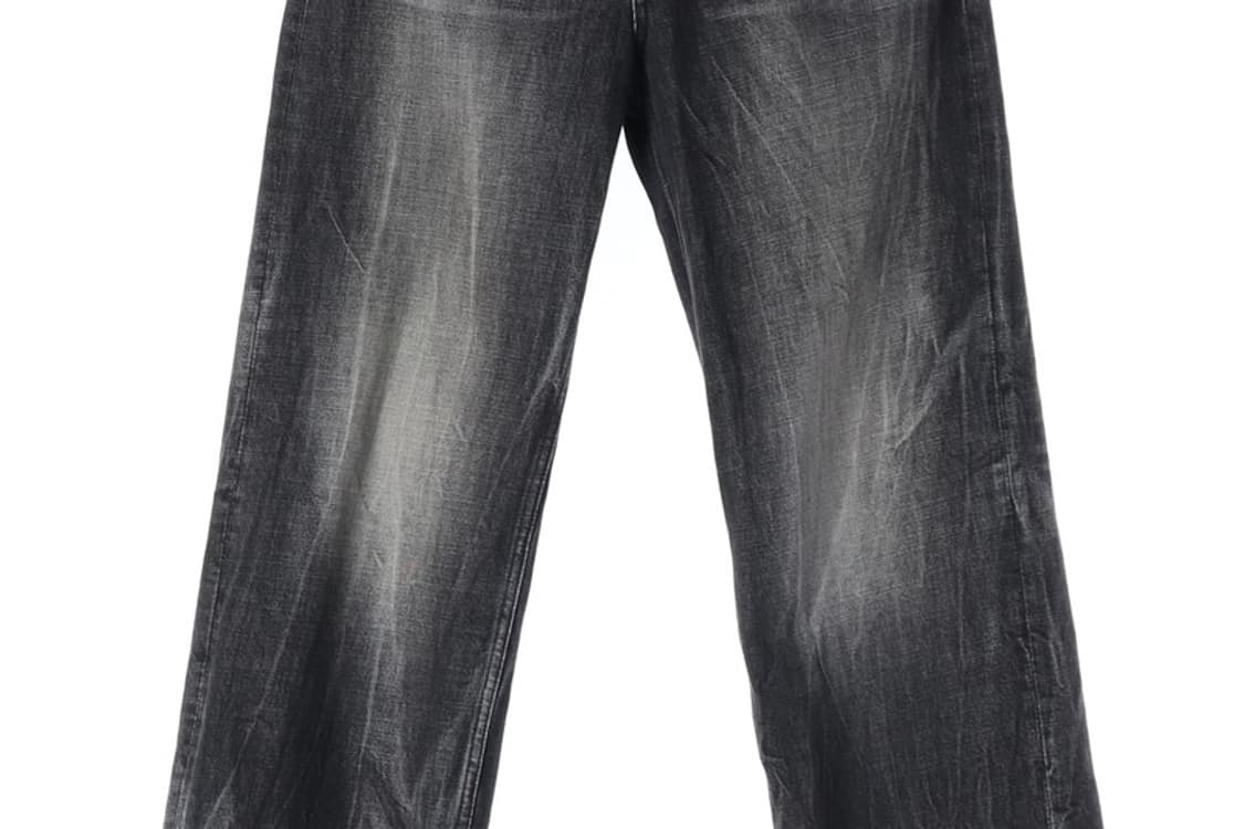 모드나인 MOD7w 와이드 스트레이트 흑청 데님 팬츠 상품이미지4