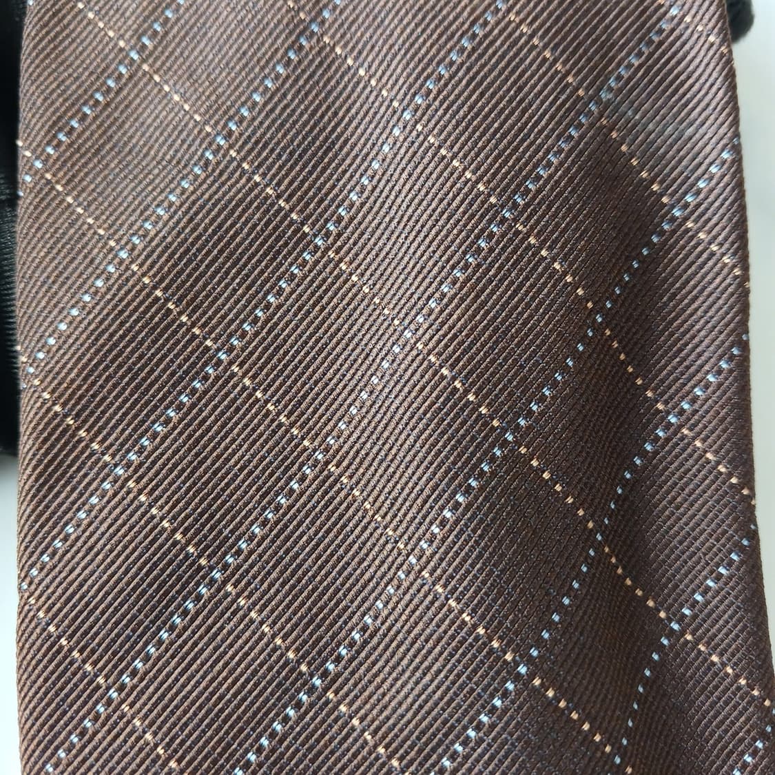 알테아 실크 브라운 체크 패턴 넥타이 9cm A등급 A19878
 상품이미지7