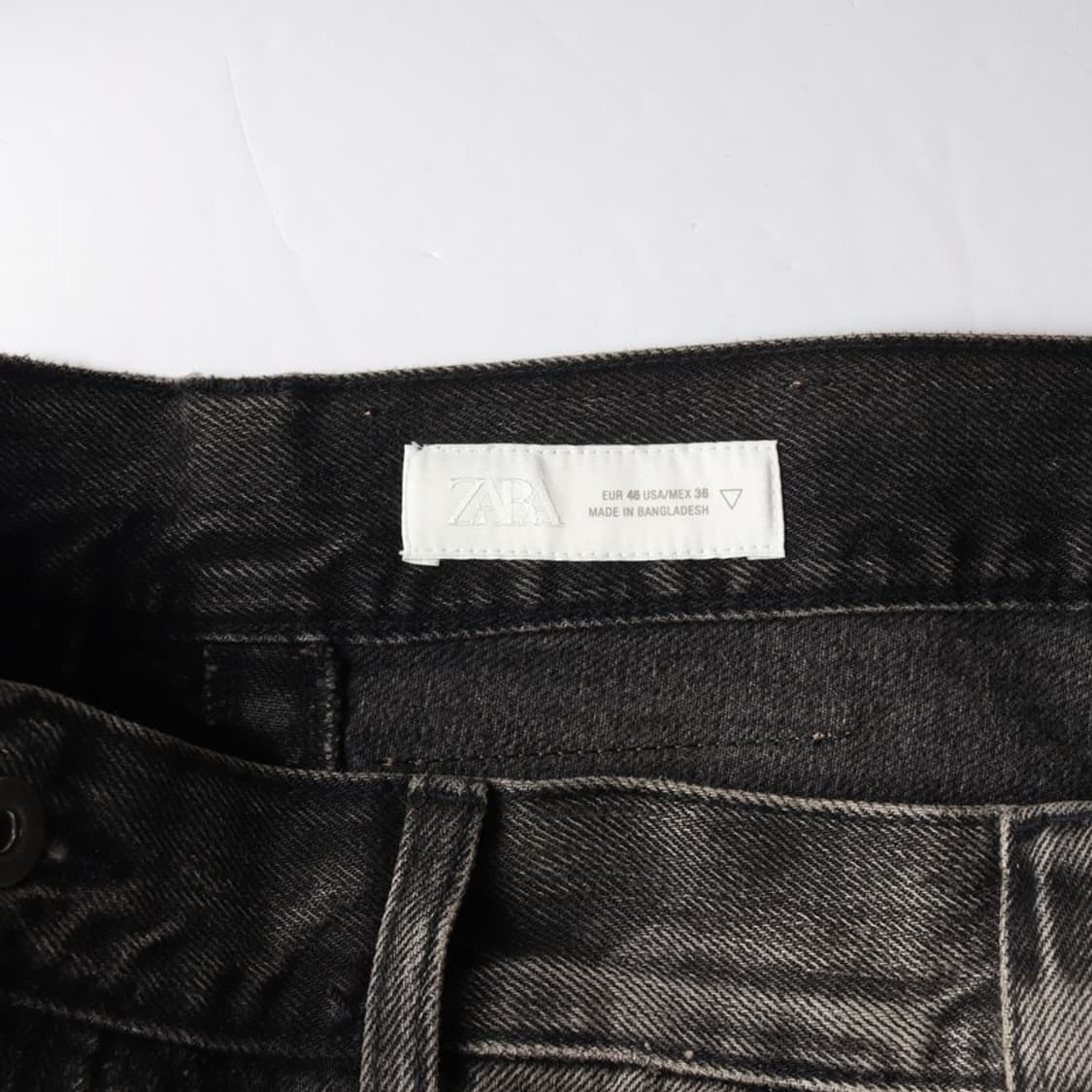 ZARA 흑청 워싱 벌룬핏 와이드 데님 팬츠 상품이미지6