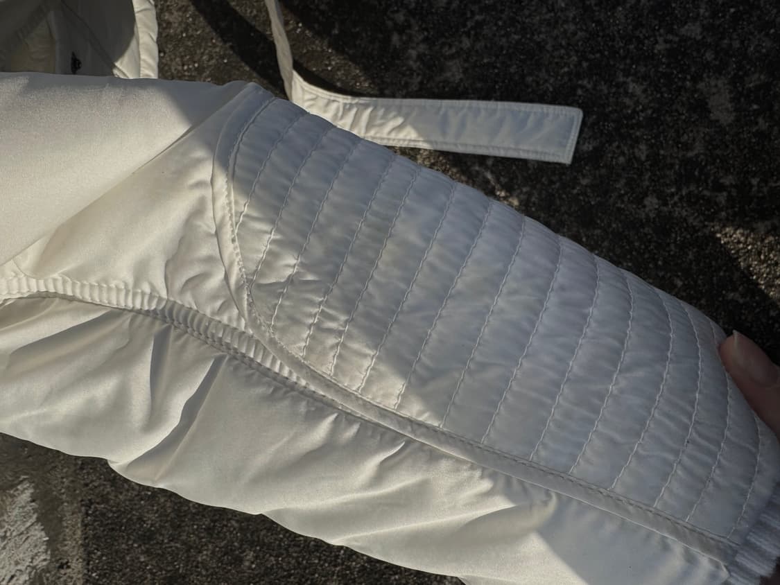 Ivory Fur-Trim Belted Puffer Jacket 상품이미지4