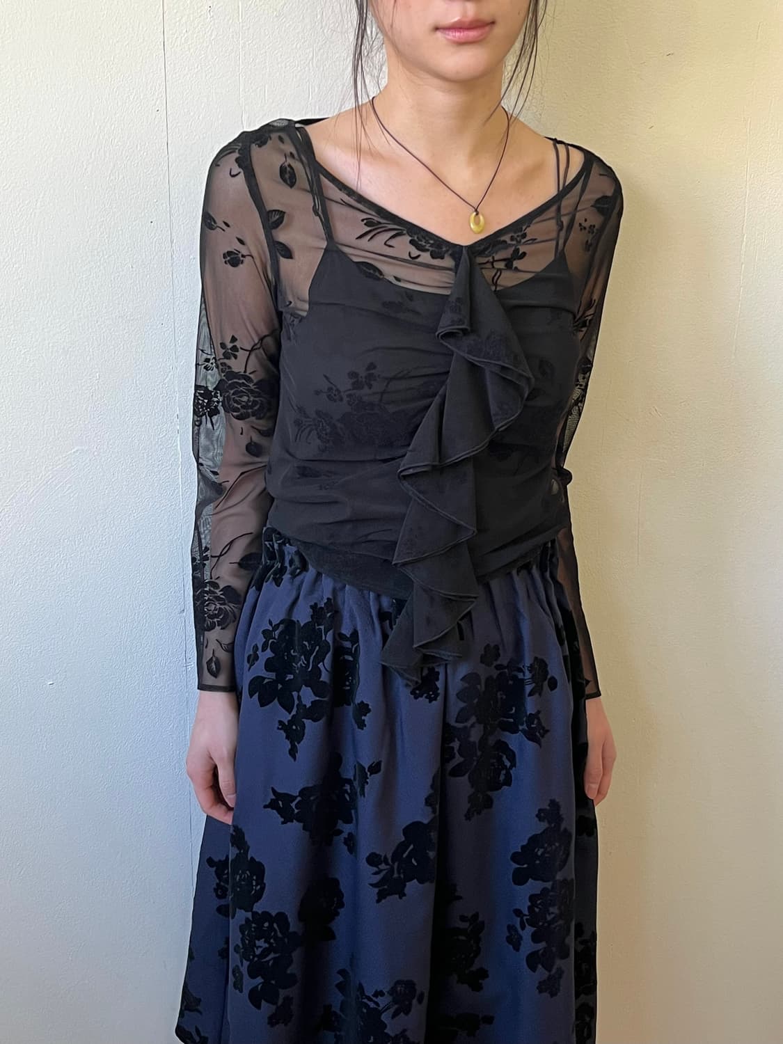 G.F. 블랙 시스루 탑 상품이미지5