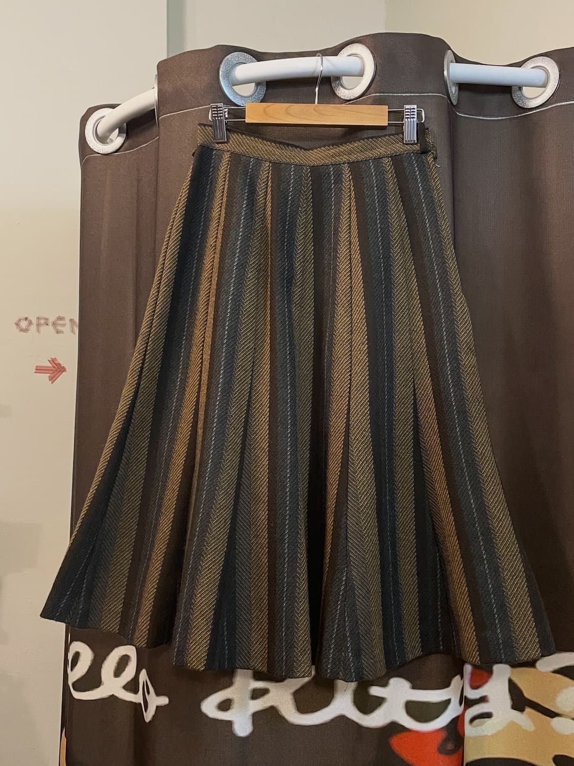 헤링본 플레어 울 롱스커트 [무배] 상품이미지2