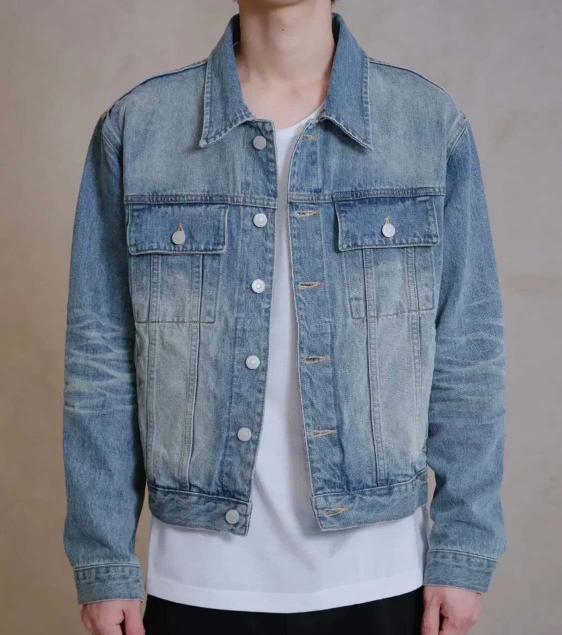 다이브인 루즈드 데님 트러커 자켓 상품이미지2