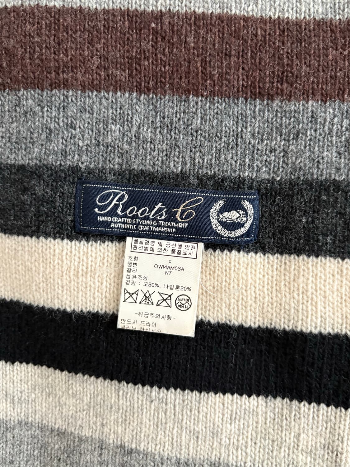 ROOTS wool striped muffler 루츠 스트라이프 목도리 상품이미지3