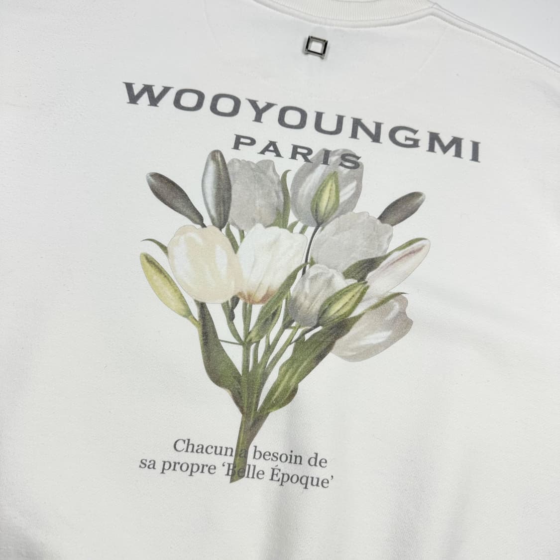 우영미 wooyoungmi 백로고 프린팅 박시핏 맨투맨 XL 상품이미지5