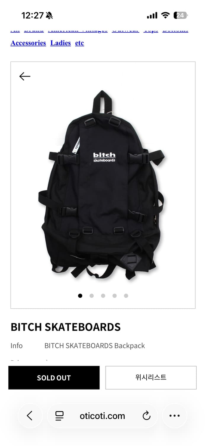Bitch skateboards 백팩 상품이미지1