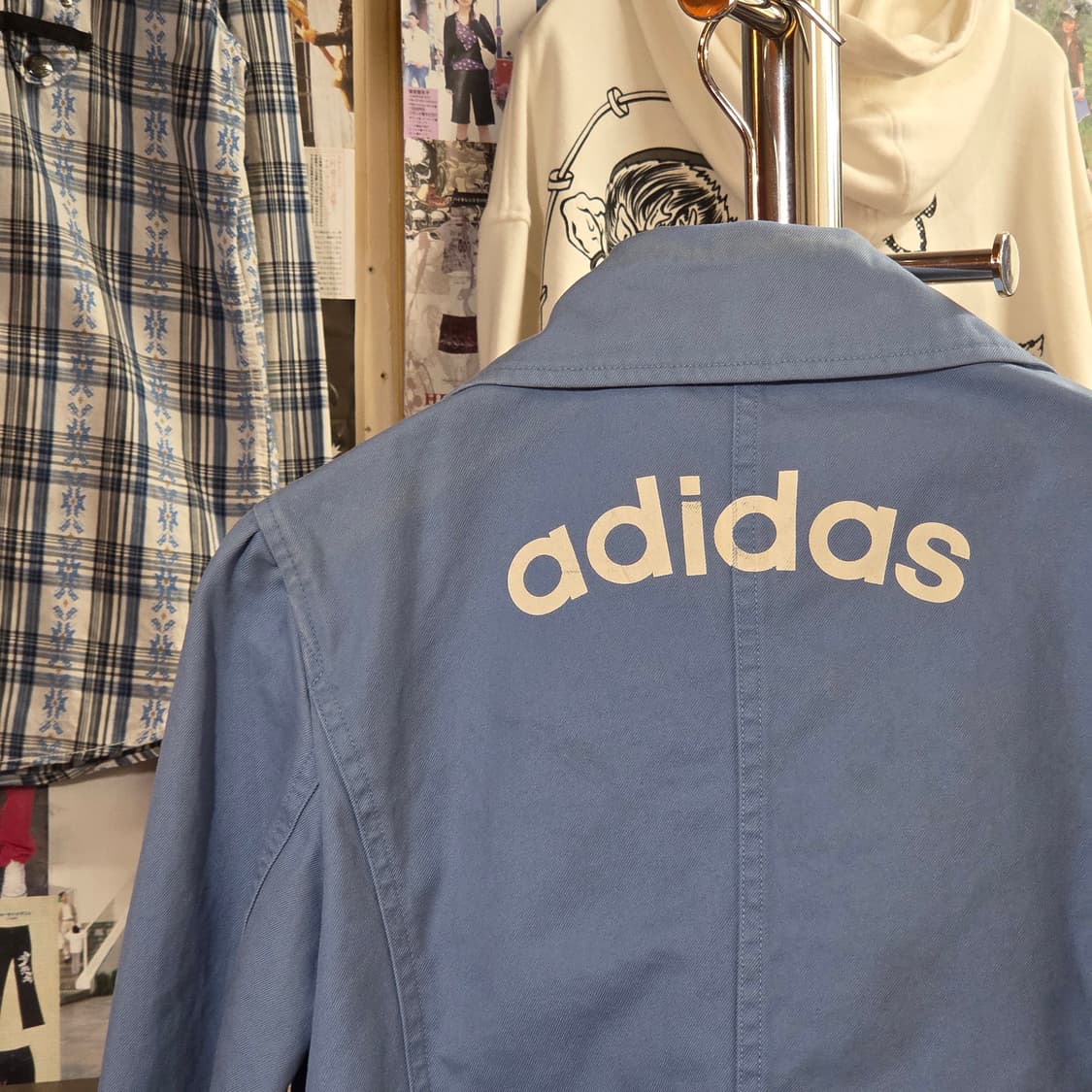 JPN 아디다스 스카이블루 코튼 라이더 자켓 상품이미지6