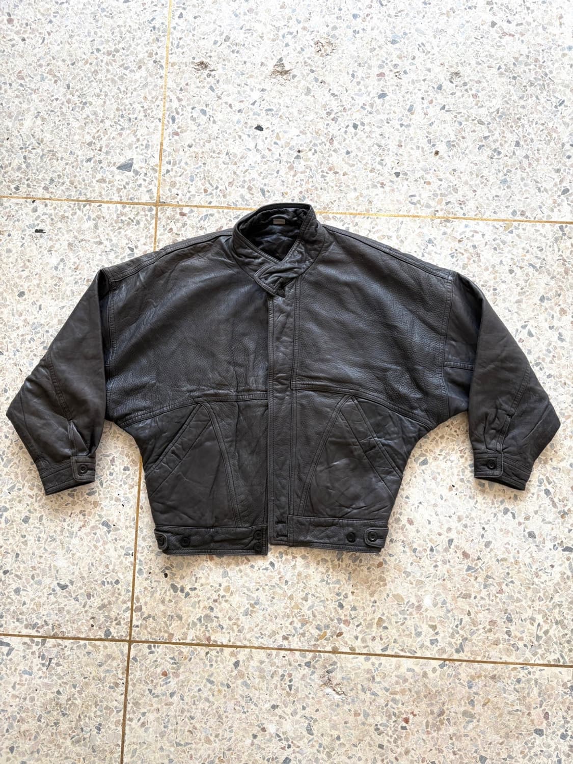 리얼레더 양가죽 하이넥 자켓 상품이미지7