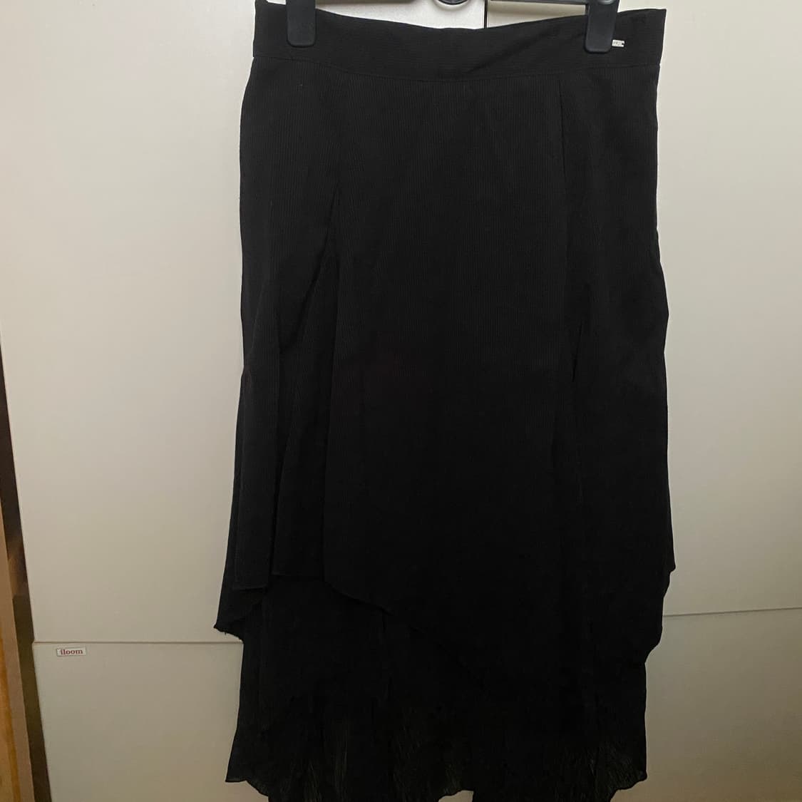 미세키서울 Unbalanced layered skirt BLACK 상품이미지4