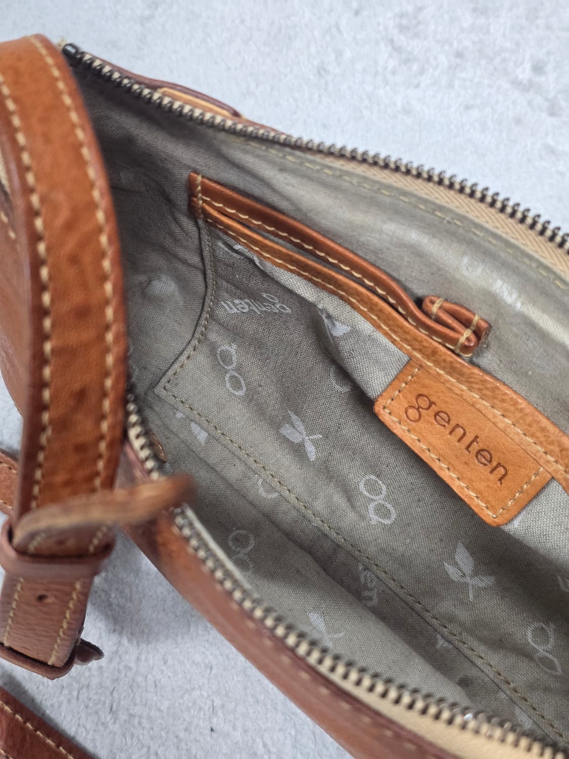 젠텐 브라운 레더 숄더백 상품이미지6