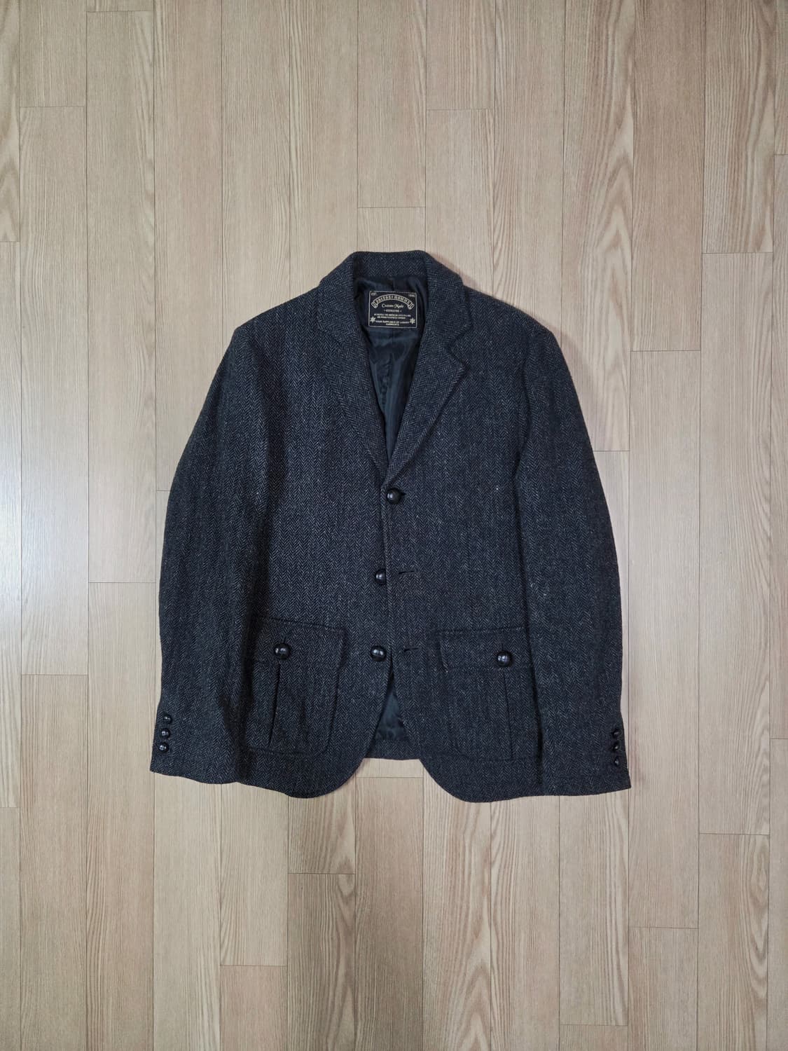 291295HOMME GENUINE 라인 헤링본 재킷 상품이미지1